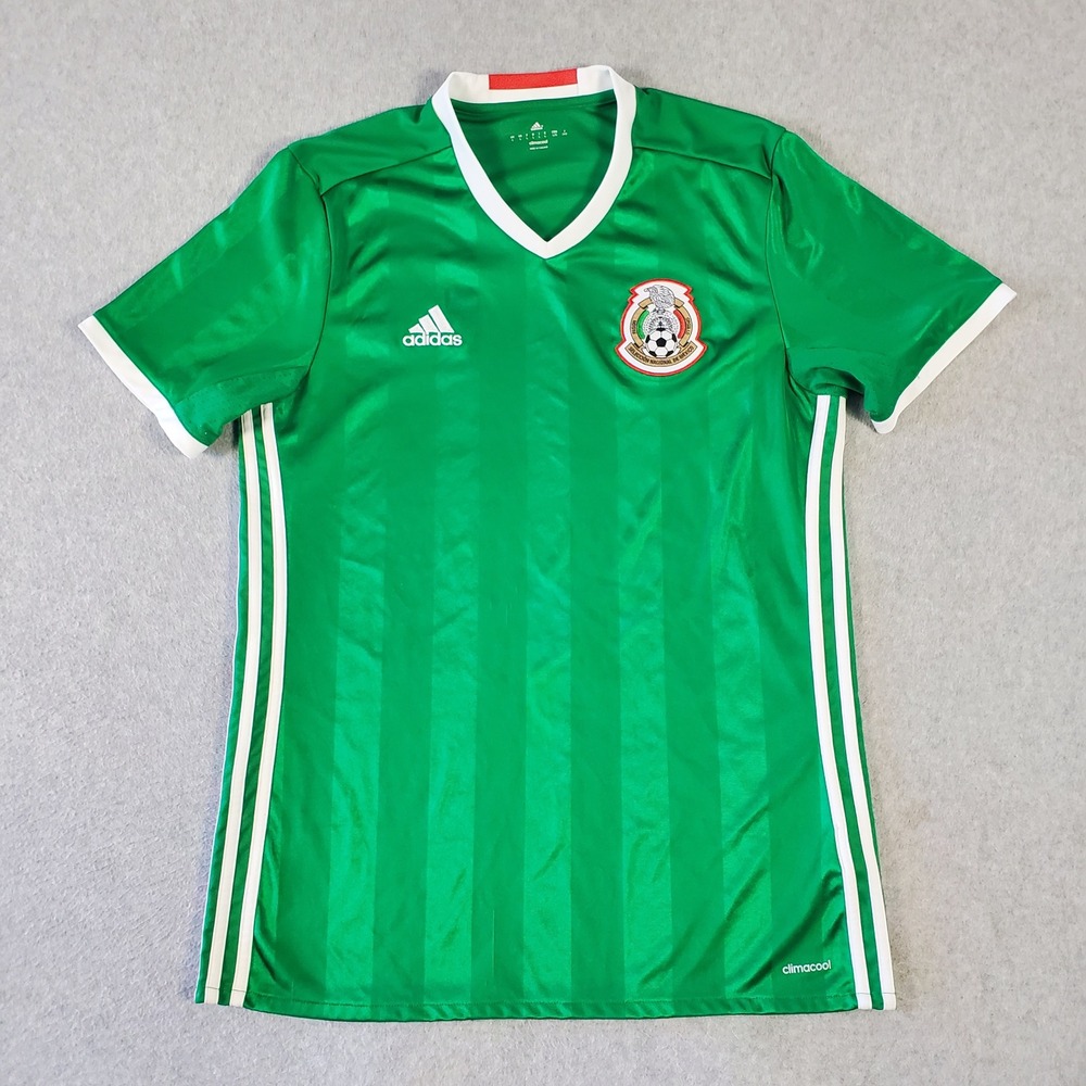Adidas Mexico Jersey Mens Large 2016-17 Green Climacool Soccer Football Shirt